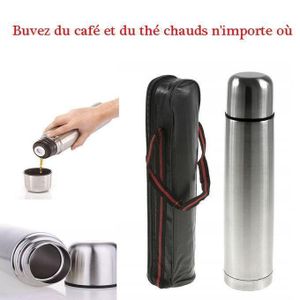 Thermo Inox // Thermo 0.5L à Bouchon - Tasse + sac // Pour Boissons Chaudes / Froides