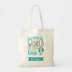 Personalized teachers' tote bags Unique, haute qualité