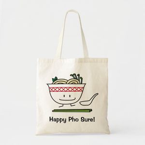 Tote bags of bowl Vietnam soup Unique, haute qualité