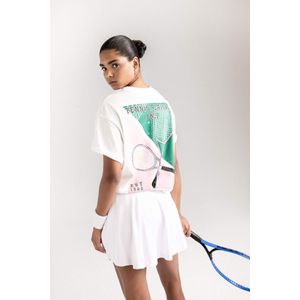 Defacto تيشيرت رياضي نص كم اوفر سايز من DeFactoFit