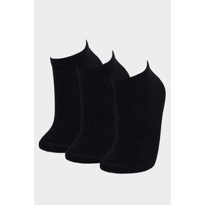 Defacto Lot de 3 Chaussettes courtes unisexes en bambou sans couture