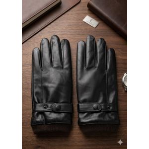Gants de Ville en Cuir Premium – Finition Doublée et Poignets Côtelés