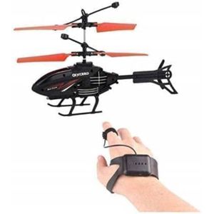 Hélicoptère télécommandé pour garçons de 6 ans et plus, avec capteur de paume, lumières LED et télécommande montre - Rechargeable - Cadeau d'anniversaire