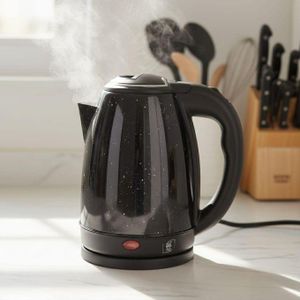 Bouilloire Électrique en Inox Noir 2L – 1500W – Chauffage Rapide et Sécurisé