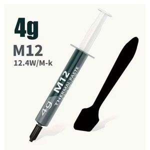 Pâte Thermique Haute Performance M-12 - 12,4 W/MK (Watts par MK/Kelvin) Composé de Refroidissement pour CPU/GPU, Graisse de Transfert de Chaleur à Faible Viscosité pour Processeur PC, GPU, Refroidisseur Gestion Thermique d'Ordinateur Portable