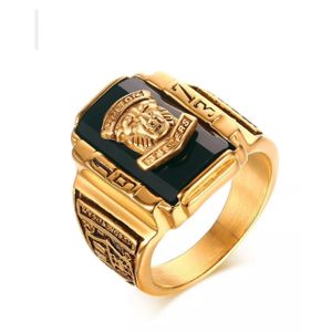 Modyle Bague grands anneaux en pierre Noir pour hommes prix pas