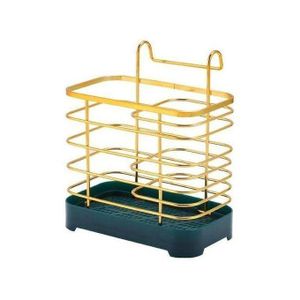 Organisateur moderne pour couverts doré, idéal pour ranger cuillères, fourchettes et baguettes de manière élégante et pratique