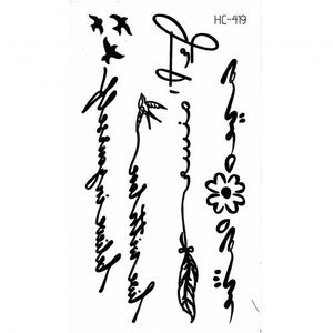 مجموعة الوشم المؤقت باللون الأسود للرجال والنساء