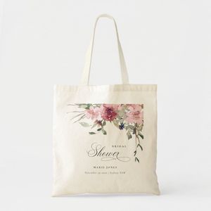 Tote Bag Elegant Pink Floral Bride Festival Dusky Unique, haute qualité