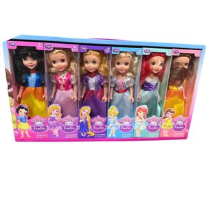 Lot de 6 Poupées Princesse Disney - Blanche-Neige, Raiponce, Cendrillon, Ariel, Belle.