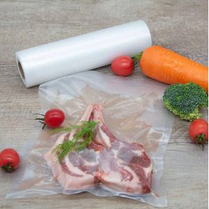 Rouleau sacs sous vide alimentaires , sacs conservation alimentaire étanches sans BPA, emballage sous vide pour cuisine et préparation repas