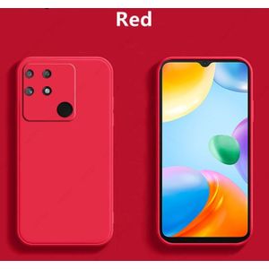 Case pochette Redmi 10a souple,silicone,cache,folt,simple Rouge