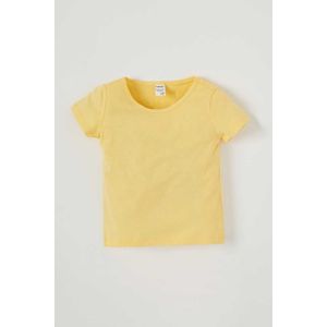 Defacto T-shirt à manches courtes coupe classique pour bébé fille - U4173A2 - Jaune