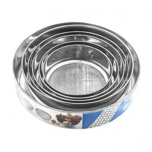 مجموعة من 6 مصافي دائرية من الفولاذ المقاوم للصدأ منخل دقيق 6 قطع