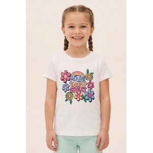Primark T-shirt fille blanc à imprimé floral
