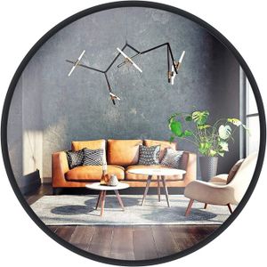 Miroir d'angle rond à cadre en aluminium