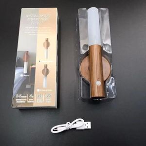 Lampe murale à induction intelligente à détecteur de mouvement, LED rechargeable, magnétique, pour salle de bain, cuisine, toilettes