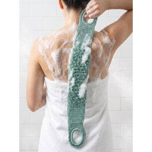 Handmade Bande Exfoliante Dos Kessa avec Poignées – Gommage Profond Hammam – Nettoyage du Dos Facile – Bleu Vert