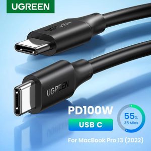 Ugreen âble USB-C vers USB-C PD100W pour iPhone 17 16, MacBook, ordinateur portable, iPad, Samsung, Xiaomi, Poco – Charge rapide 5A 3A – Câble Type-C