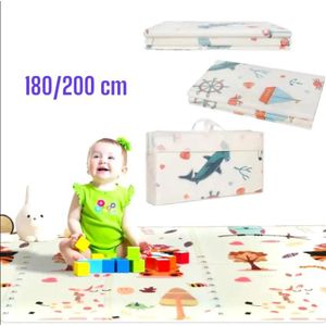 Tapis D'Éveil Pliable Pour Bébé En Mousse XPE Imperméable Et Reversible