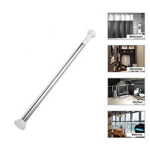 Barre de Douche Extensible et Télescopique en Acier Inoxydable - 140x260cm