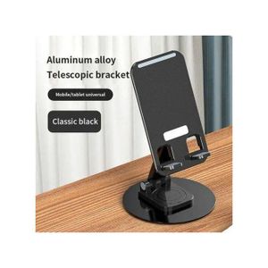 Support de Téléphone Portable Pliable et Rotatif à 360° en Aluminium - Multi-Angles
