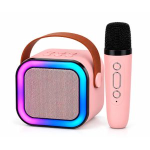 Enceinte Bluetooth Portable Karaoké K12 avec Micro Sans Fil, LED RGB, USB & TF-couleur aleatoire-