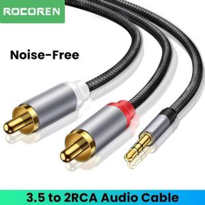 ROCOREN Câble RCA 3.5mm vers 2RCA – Splitter Audio Stéréo Haute Qualité 3 Métres