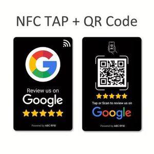 Carte NFC Avis Google + QR Code – Carte de Visite Intelligente pour Commerce  Noir