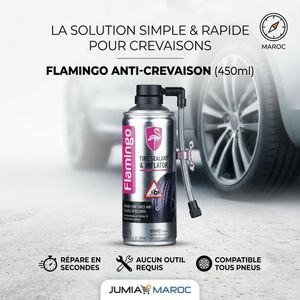 Anti-Crevaison & Gonfleur Express 450ml - Réparation Rapide Sans Démontage pour Pneus Voiture & Moto
