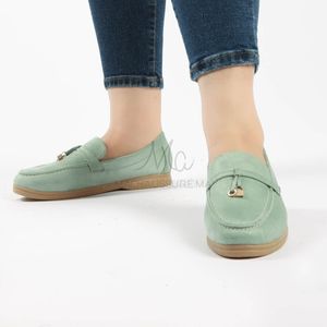 MaChaussure OPERA – Mocassins en Vert Clair