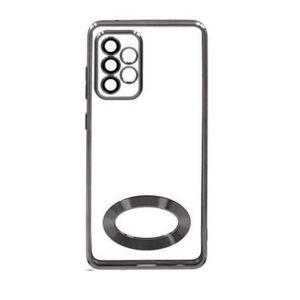 Cover Pochette Compatible pour Samsung A13 silicone clear Noir