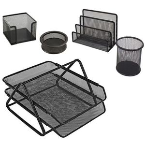 Mesh metal Set de 5 accessoires d'organisateurs de bureau en métal grillagé