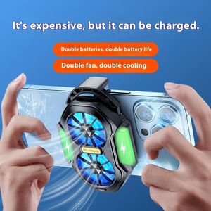 derniers accessoires de jeu double ventilateurs Rechargeable refroidissement par Air radiateur de refroidisseur de téléphone portable pour un usage quotidien