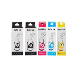 Pack 5 bouteilles d'encre compatible avec CANON Pixma Gi-490