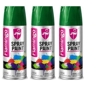 Lot de 3 - Peinture en Aérosol Vert - Haute Couverture Multi-Surfaces - Pour Bricolage et Décoration - 450ML