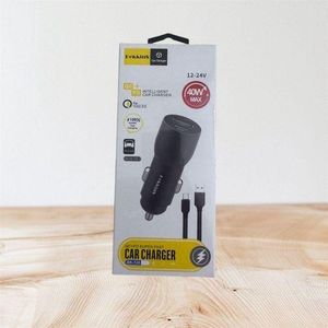 شاحن سيارة بقوة 40 واط سريع جدًا مع تقنية QC + PD