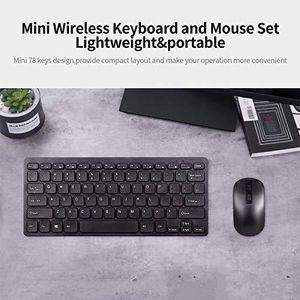 Clavier Sans Fil Compact avec Souris : Idéal pour Votre Espace de Travail!