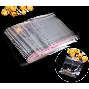 Sachet Plastique Transparent,Sac Cellophane Transparent,200 Pièces Sachet  Transparent Adhesif,Transparent OPP Sachet en Plastique pour Bonbons  Biscuits 12 x 20 cm Avec Fermeture Adhésive