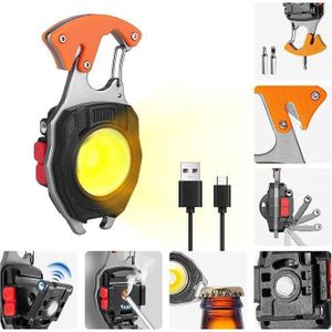 Lampe Torche LED Multifonction Rechargeable USB avec Tournevis Magnétique Portable