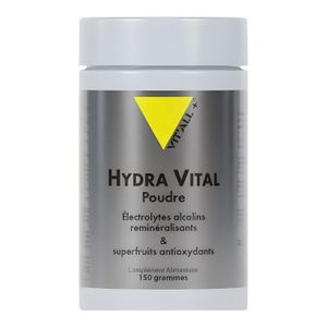 vitall + Électrolytes alcalins & superfruits antioxydants - Hydratation et Reminéralisation - Poudre 150 grammes