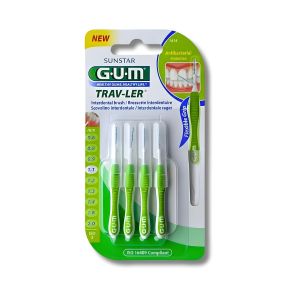Gum Brossette Interdentaire TRAV-LER - 1.1mm - Nettoyage Profond & Protection Antibactérienne - Pack de 4 Brossettes