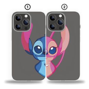 Pack Stitch Half Transparent - Coque DUO - Compatible avec 14 Pro Max