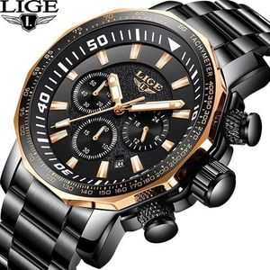 Lige LIGE Fashion Brand Mens Watches Quartz Clock Waterproof Watch Men 9871