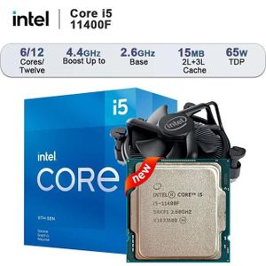 Intel Core i5-11400F processeur (2.6 GHZ / 4.4 GHZ) 12 Mo Smart Cache Boîte pour Pc Gamer