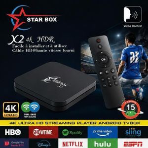 Star Box X2 4K HDR Android TV Box (Dual-Band WiFi 2.4G/5G / Voice Control)