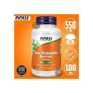 Now Foods Sâw Palmetto Berries - Baies de chou palmiste - 550 550 mg