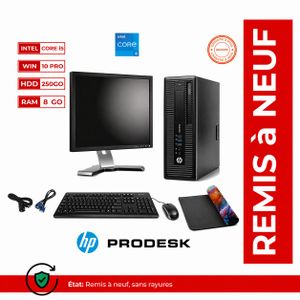 Hp حزمة جهاز كمبيوتر مكتبي صغير كامل – معالج إنتل كور- 8 جيجابايت رام -500 جيجابايت HDD- شاشة 19 بوصة -لوحة مفاتيح وماوس مجانًا- ضمان 6 أشهر مُجدد