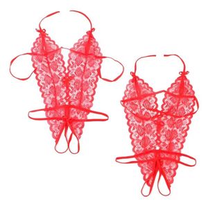 Femmes Lingerie érotique Costumes dentelle siamois sous-vêtements