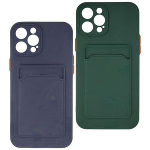 Pack 2 Pochettes silicone pour iPhone 12 Pro Max Bleu marine - Vert foncé